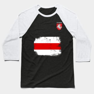 Belarus Pogonya White Red White Vintage Flag Baseball T-Shirt